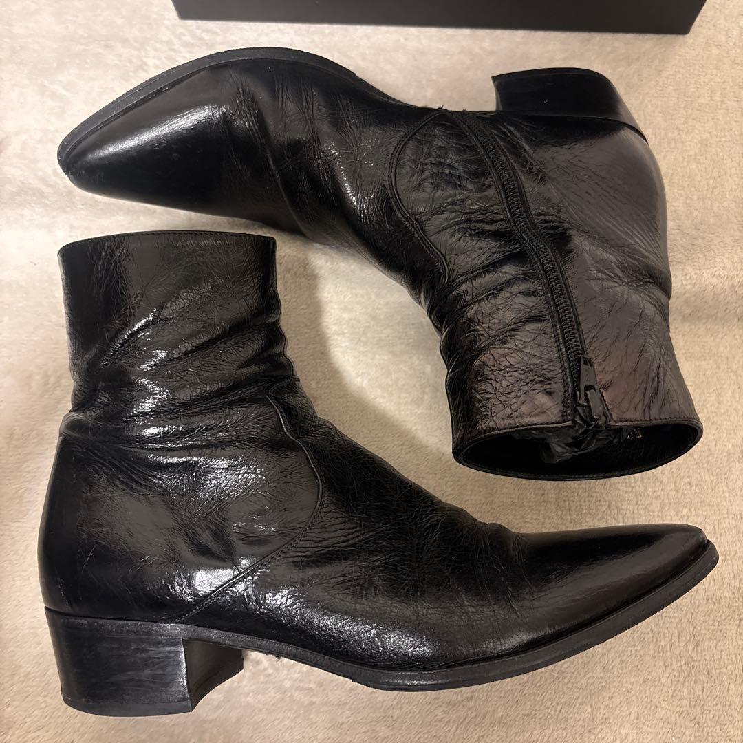 靴 saint laurent paris french lether boots