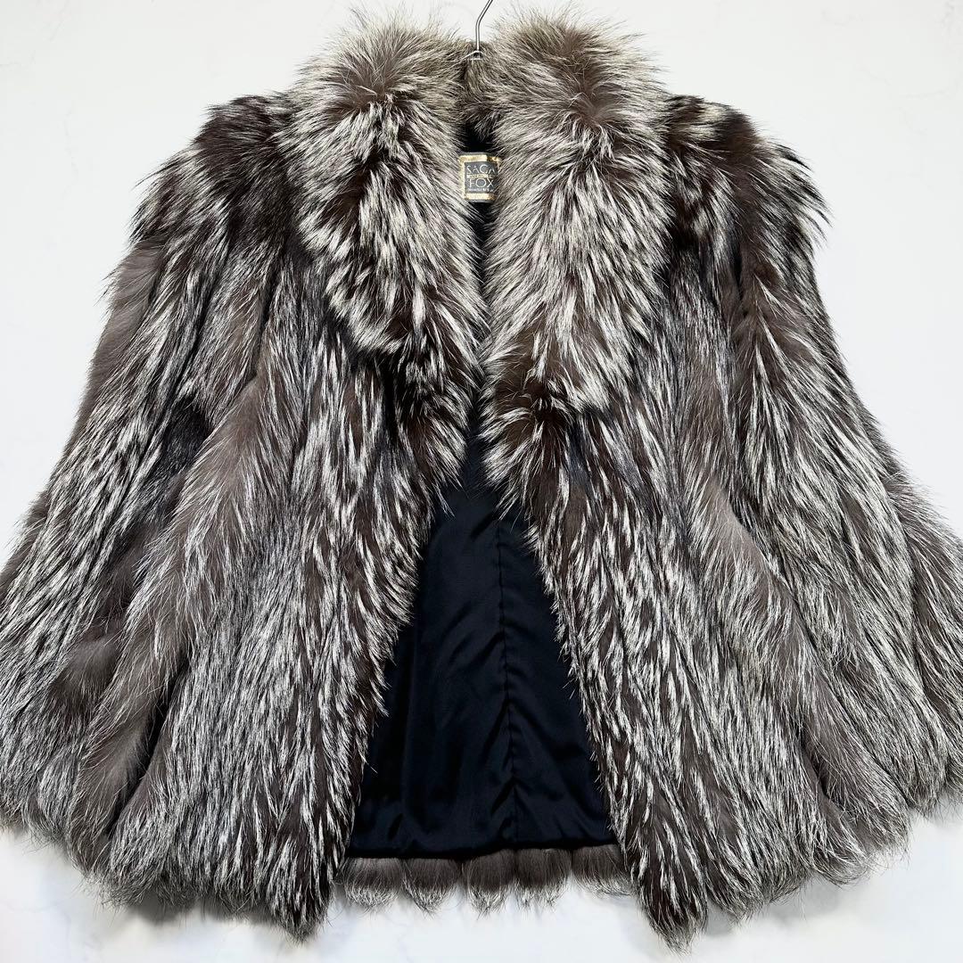 未使用級✨SAGA FOX シルバーフォックス 金サガ 毛皮コート 11号 L位