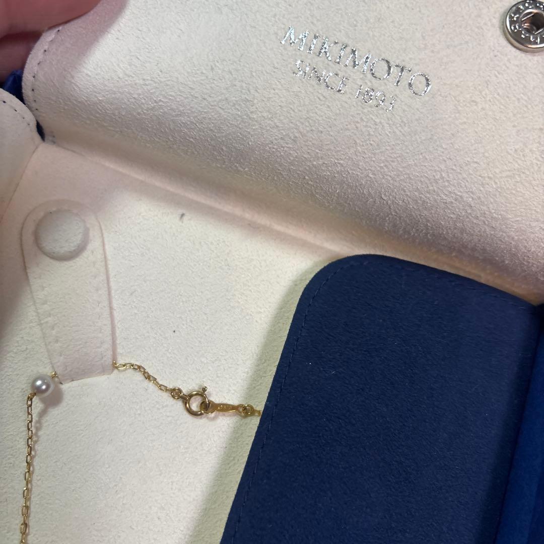 週末お値下げMIKIMOTO ステーションネックレスイエローゴールドk18 9粒