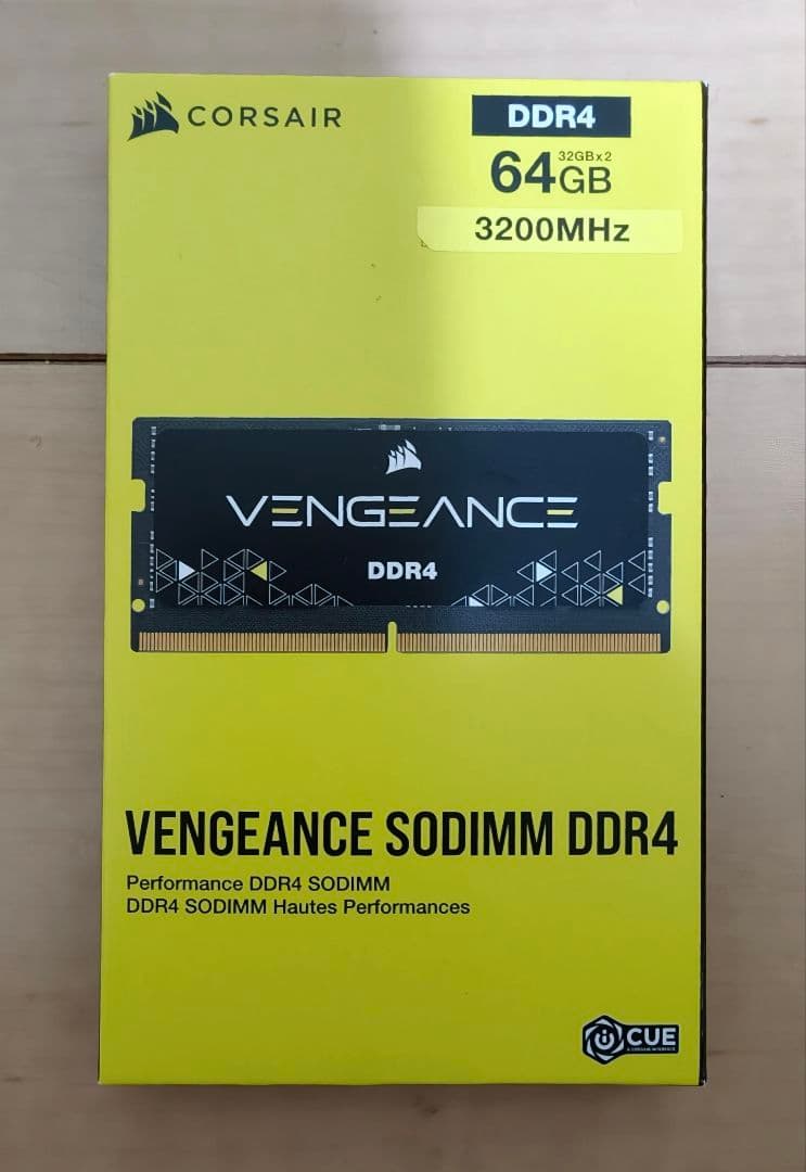 CORSAIR DDR4 64GB(32GBx2) 3200MHz ノート用