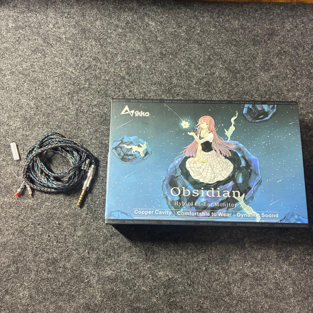 IKKO oh10 Obsidian 有線イヤホン　4.4mmリケーブルつき
