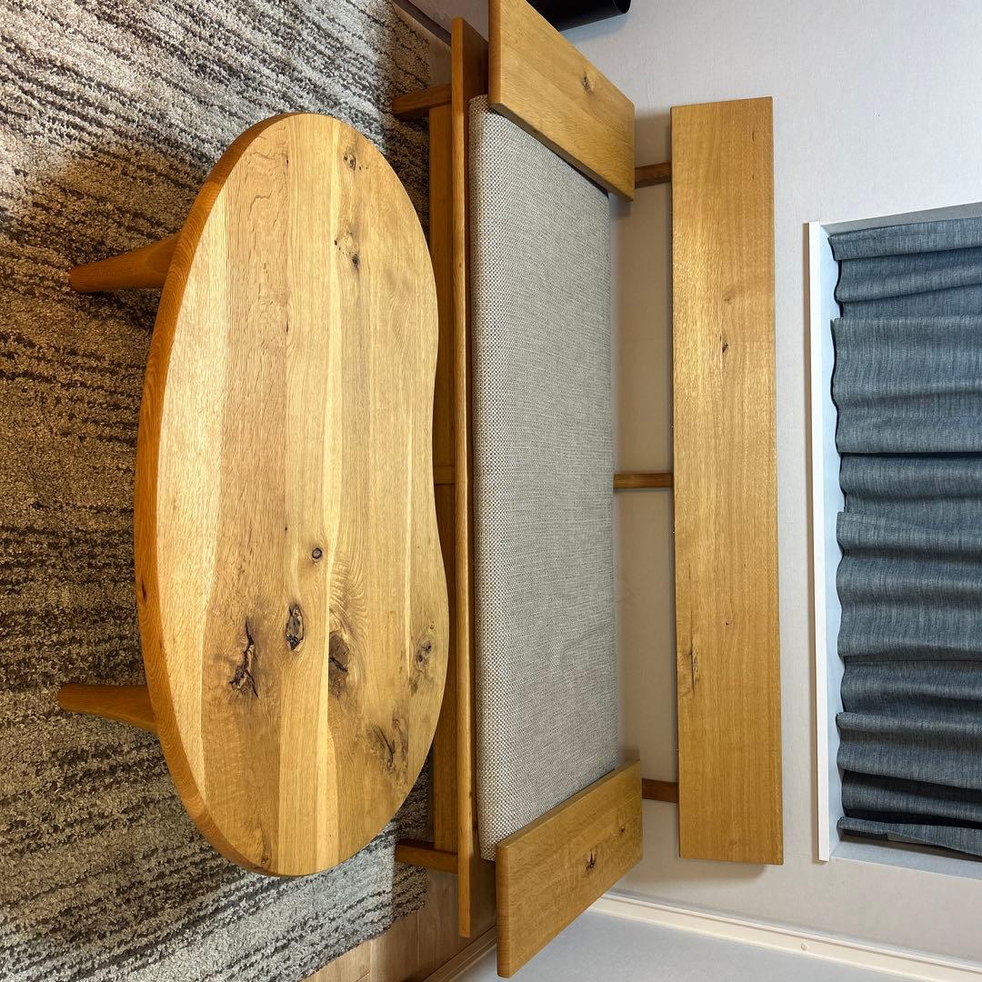 「Nao 」飛騨産業ソファ豆型ローテーブルセット&ダイニングテーブルセット