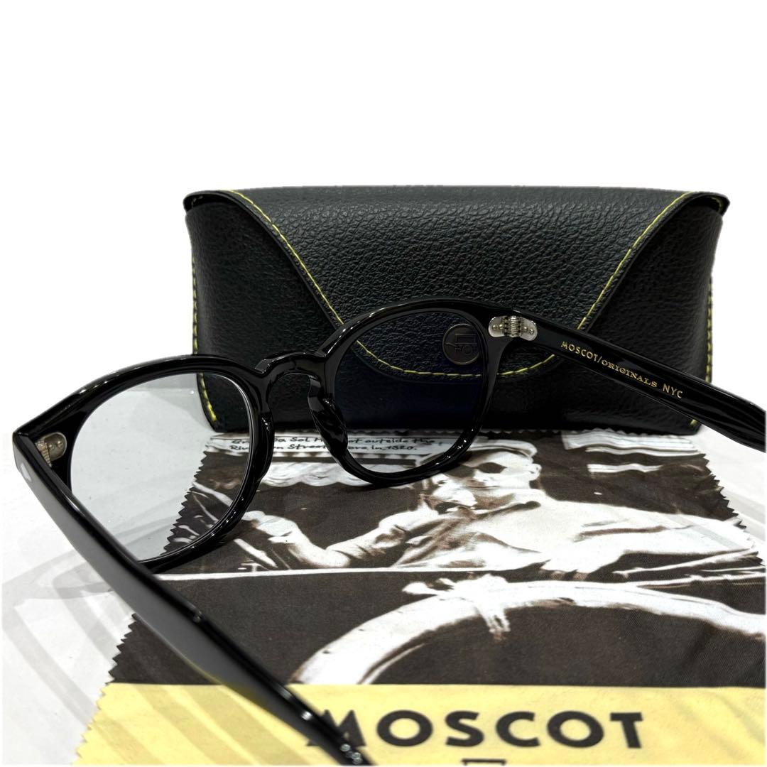 【極美品】正規品 モスコット レムトッシュ 52 ブラック ライトグレーレンズ