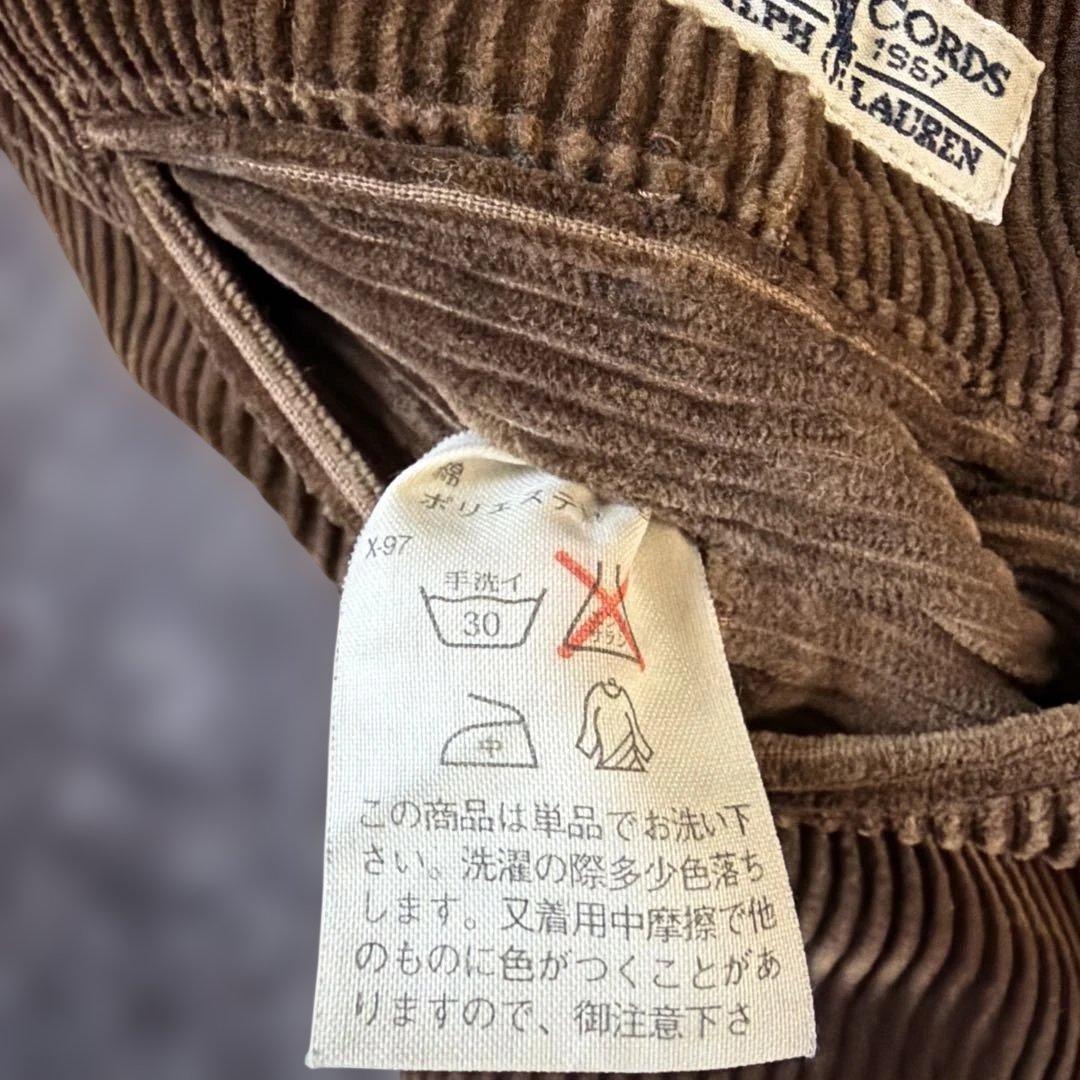 美品！90s ラルフローレン 太畝 コーデュロイパンツ アンドリュー　ブラウン