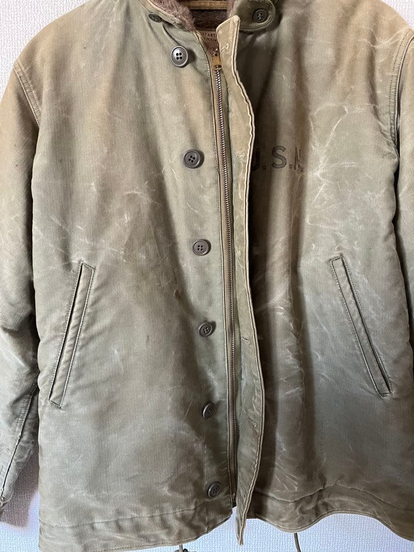 40s US NAVY N-1 デッキジャケット 実物　ヴィンテージ　大戦