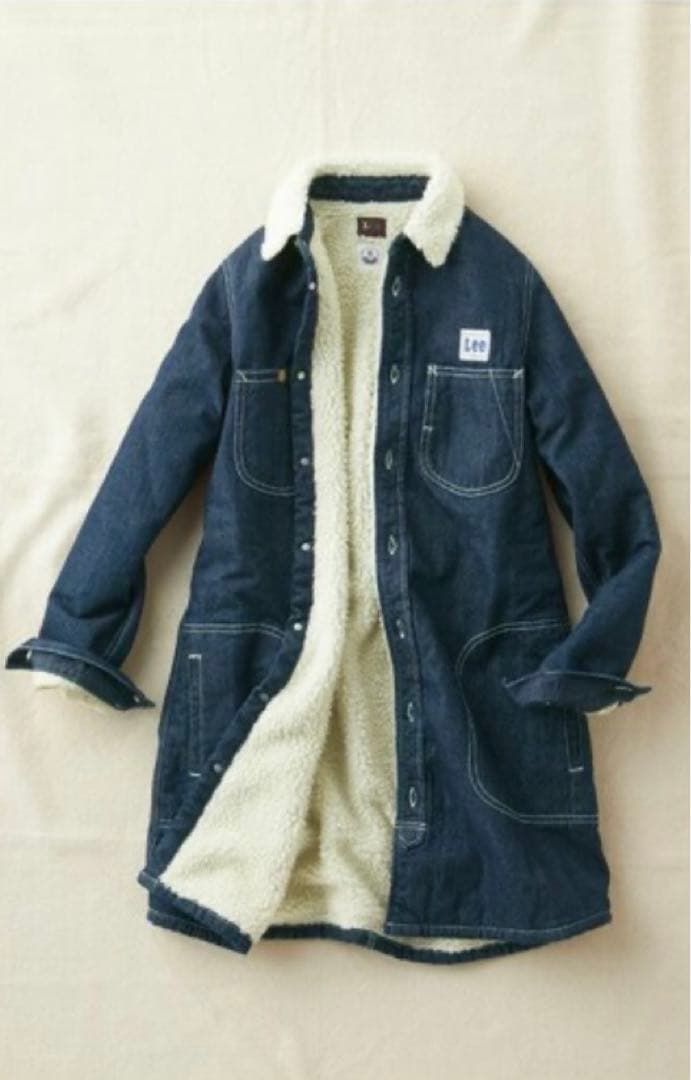 Lee × hacoコラボ 裏ボアデニムジャケット　裏ボアデニムコート　Gジャン