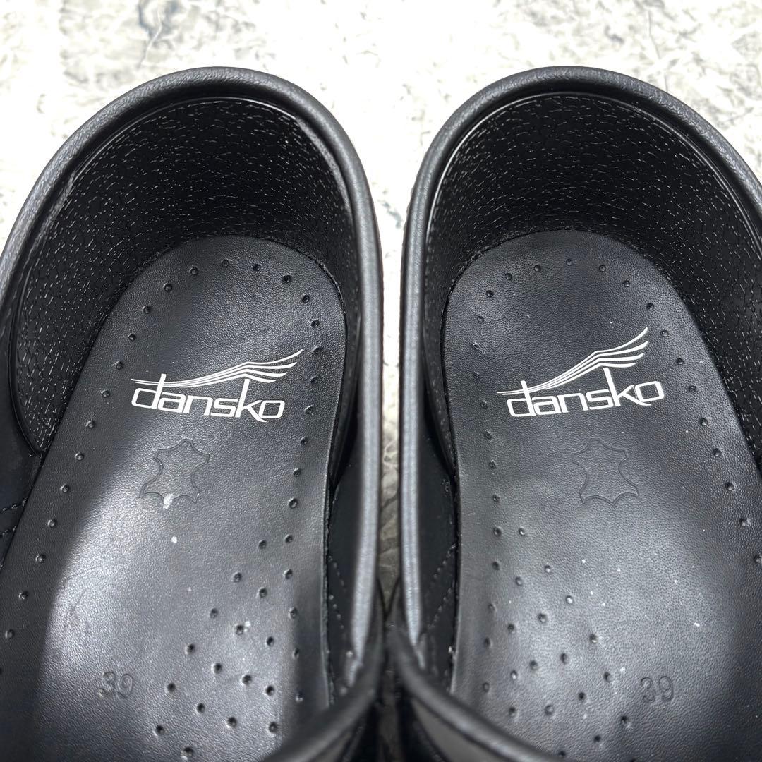 【美品】 ダンスコ プロフェッショナル 39 サボ サンダル 厚底 ブラック