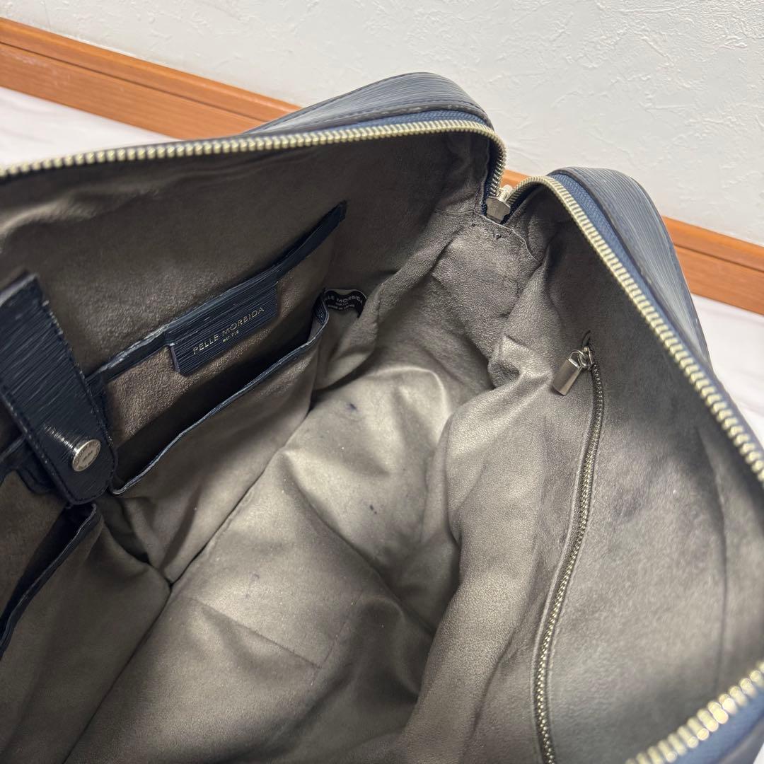 ペッレモルビダ キャピターノ 2wayビジネスバック ネイビー レザー A4PC