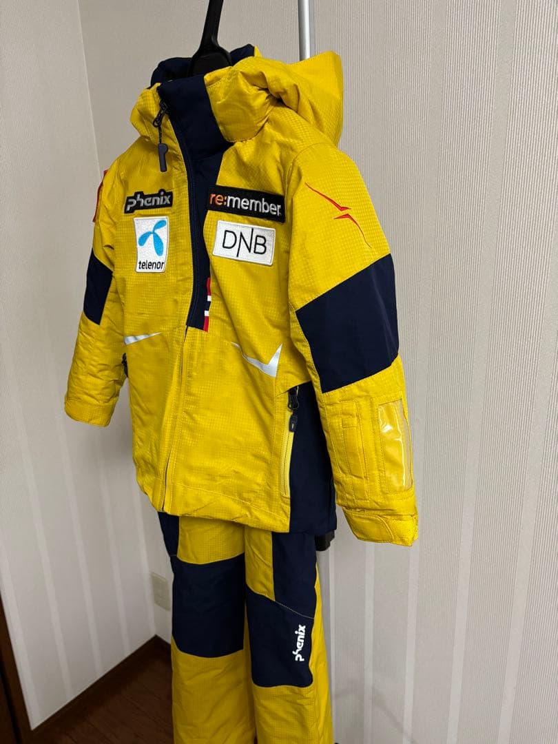 Phenix 子ども用スキーウェア 110ｃｍ　イエロー/ネイビー
