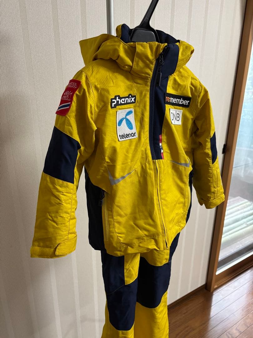 Phenix 子ども用スキーウェア 110ｃｍ　イエロー/ネイビー
