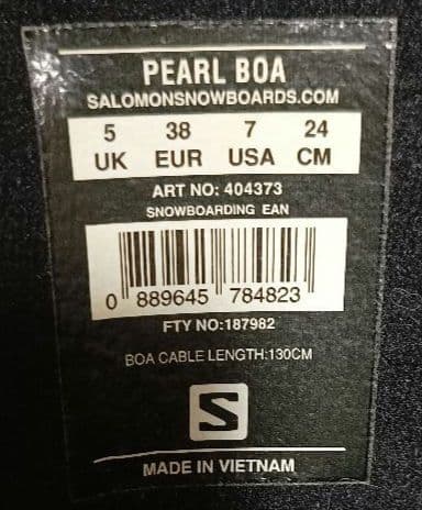 SALOMON Pearl BOA 24.0cm スノーボードブーツ