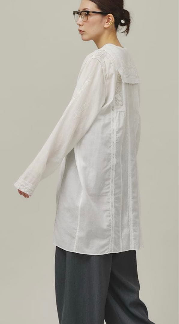 カレンソロジー　コットンレーヨンレースチュニック　セーラー