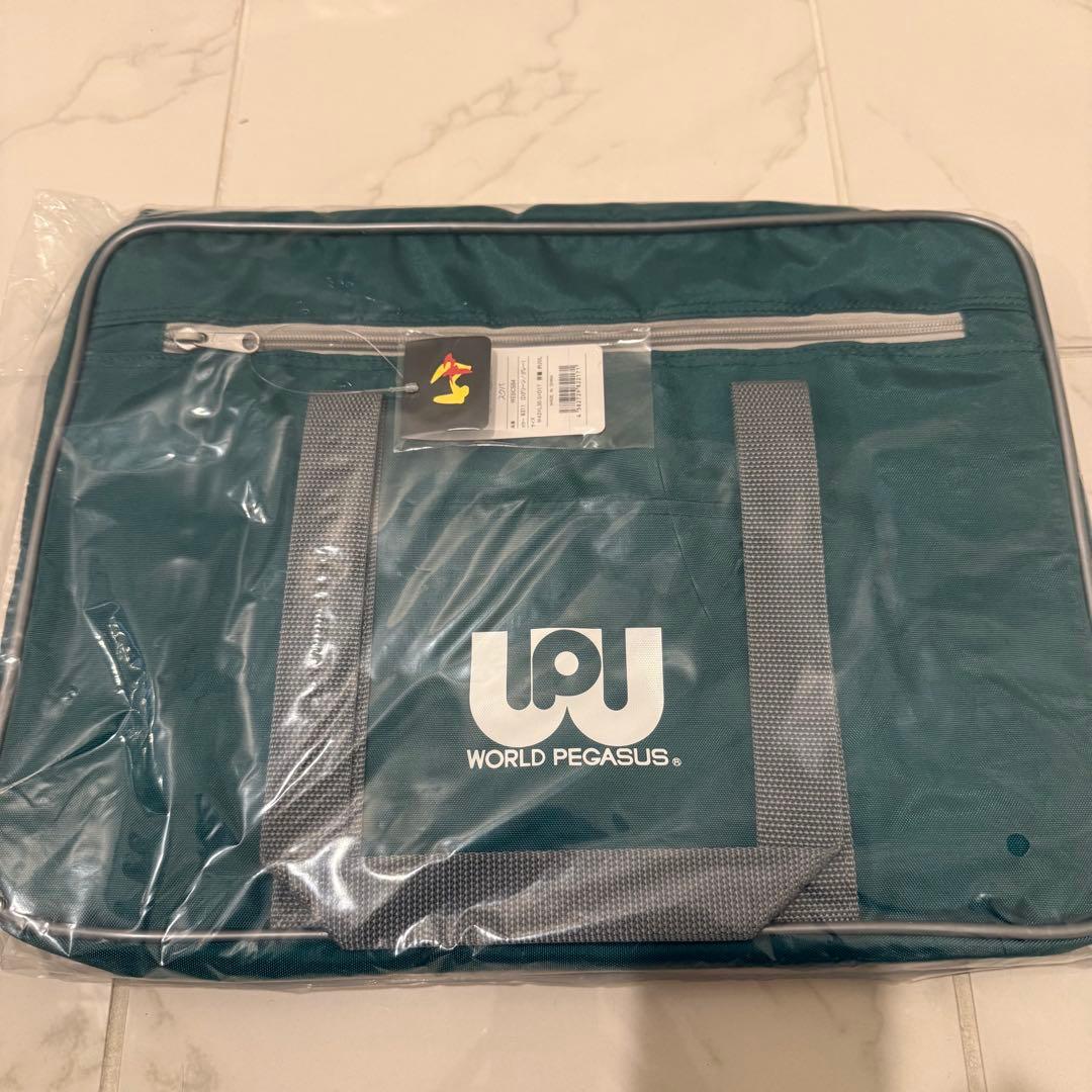 グリーン【新品】旧ワッペ　通学スポーツバッグ　スクールバッグ　マルミ運動具店