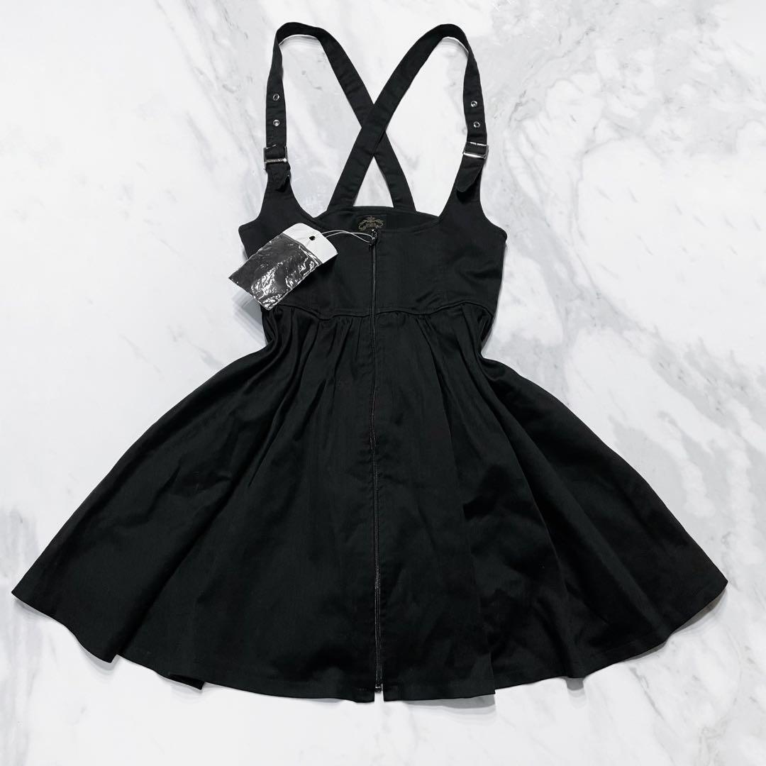 MIHO MATSUDAミホマツダ　肩ベルトコルセット風ジャンパースカート　L