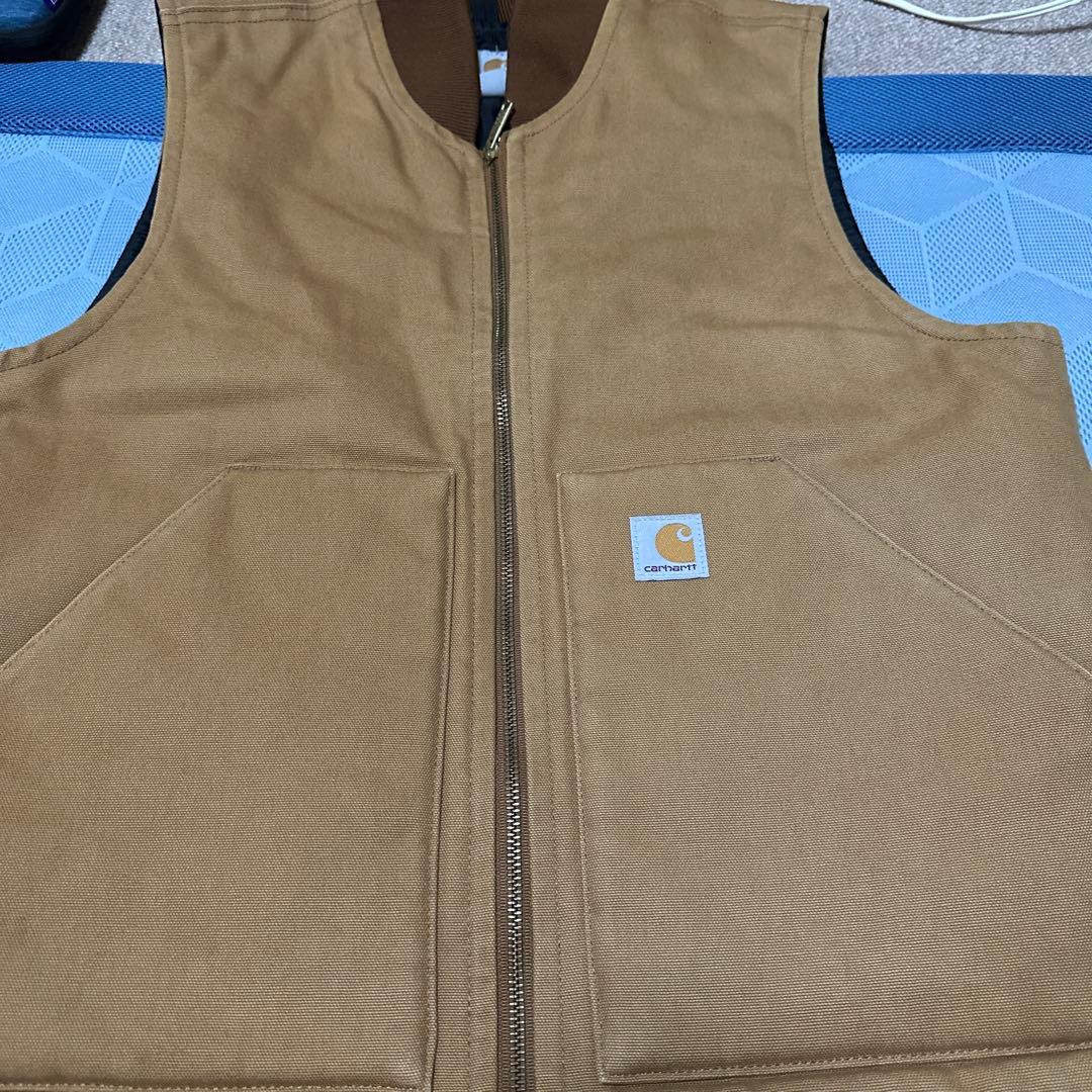 Carhartt ブラウン ジップアップベスト
