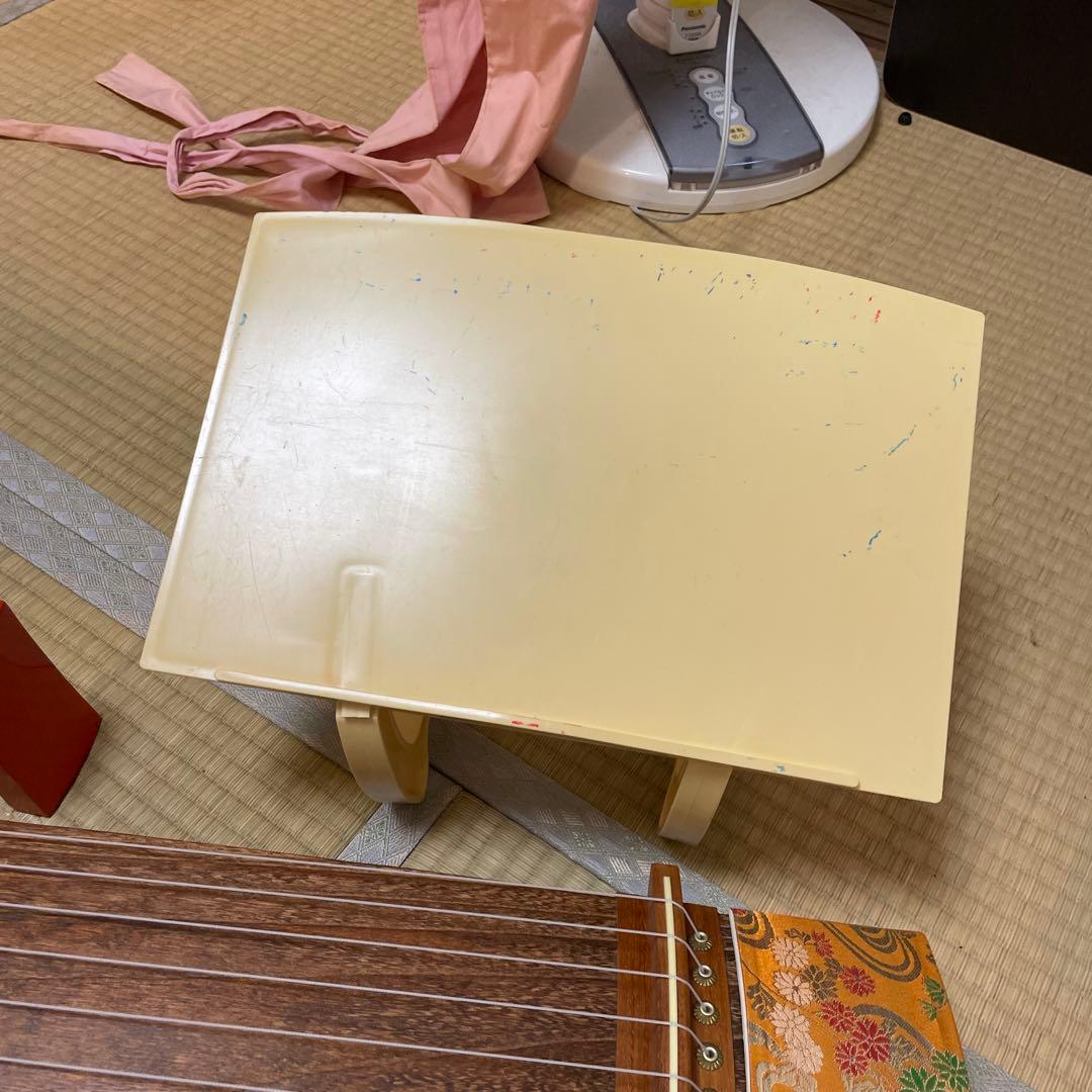 琴 13弦 花柄装飾付き　練習用琴　福山琴