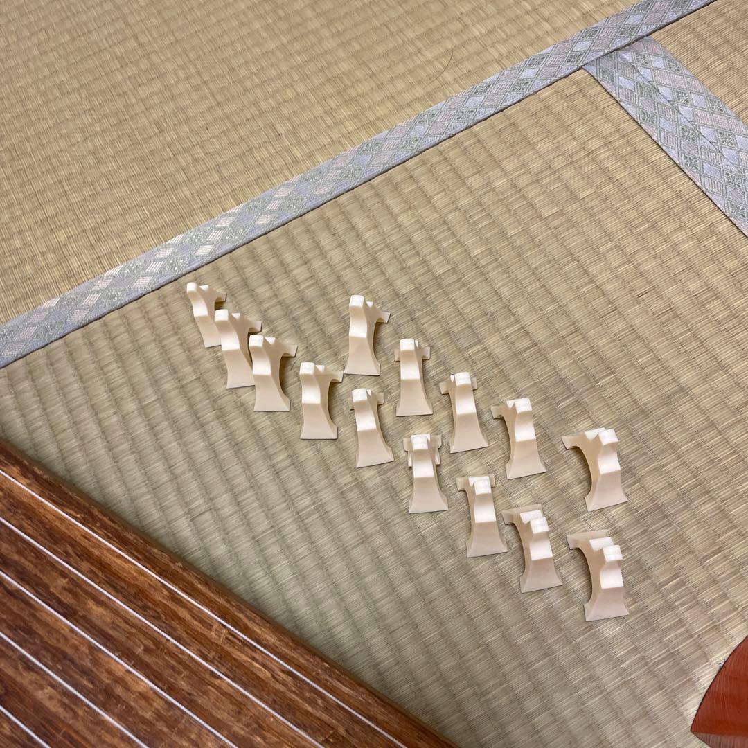 琴 13弦 花柄装飾付き　練習用琴　福山琴