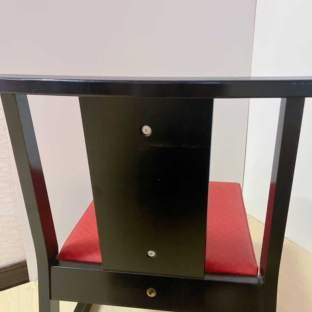 高座椅子　2脚セット　座面ビニール　ダイニングチェア　座敷椅子　座椅子