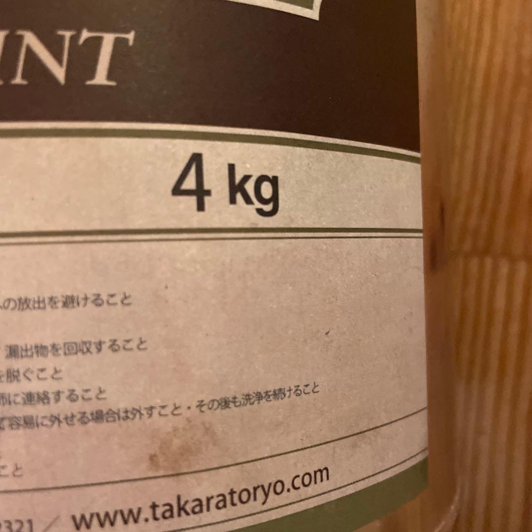 未使用　タカラ塗料　自動車　オールペン用　4kg 水性　オリーブドラブ