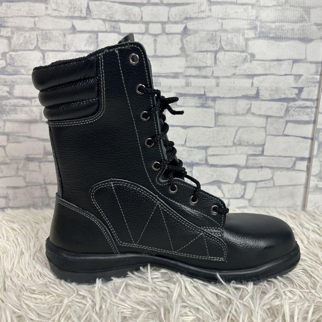 ミドリ安全　MIDORI 安全靴　ラバーテック　革製　サイドジップ　25.5 黒