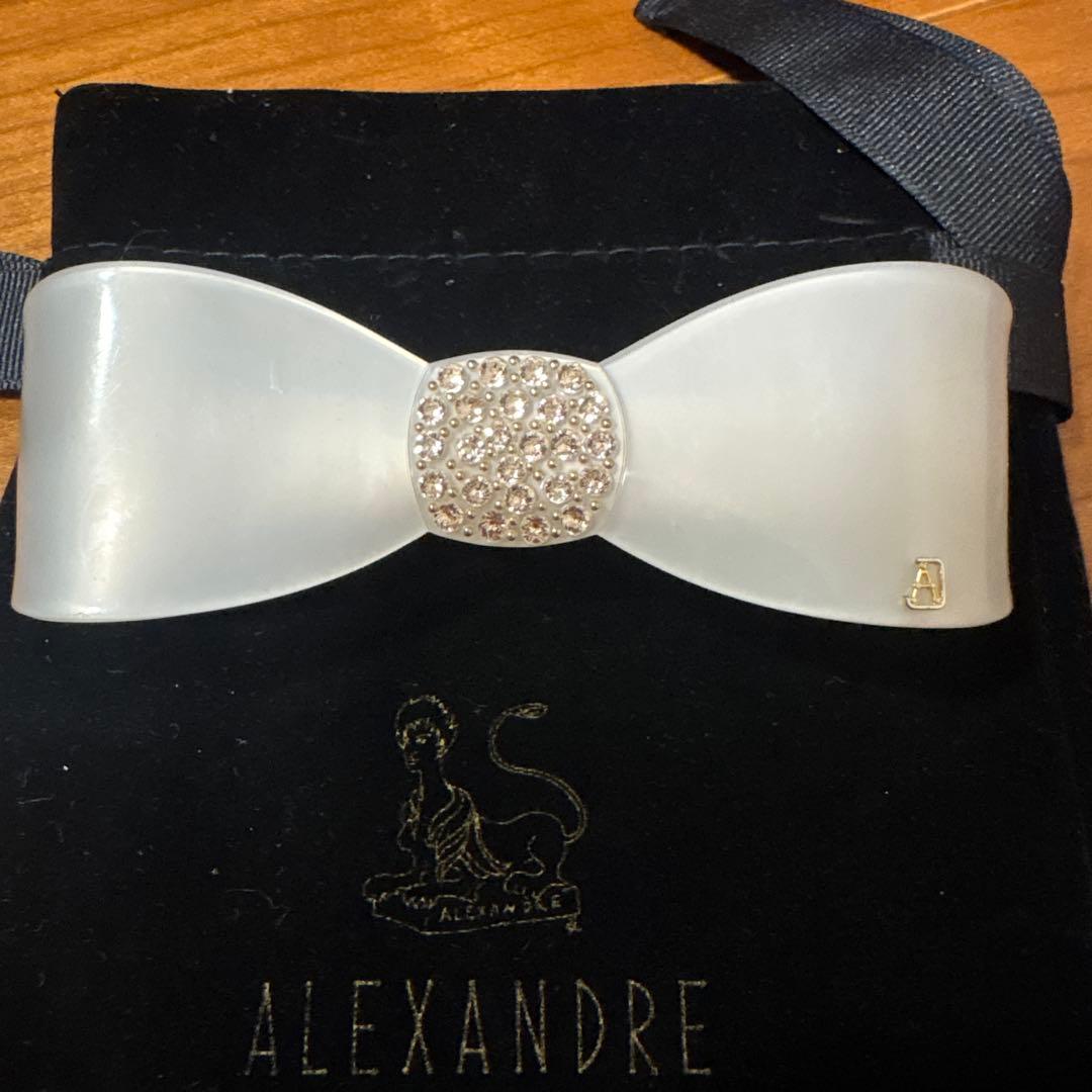 定番　人気　アレクサンドルドゥパリ　スワロフスキー　リボン　バレッタ