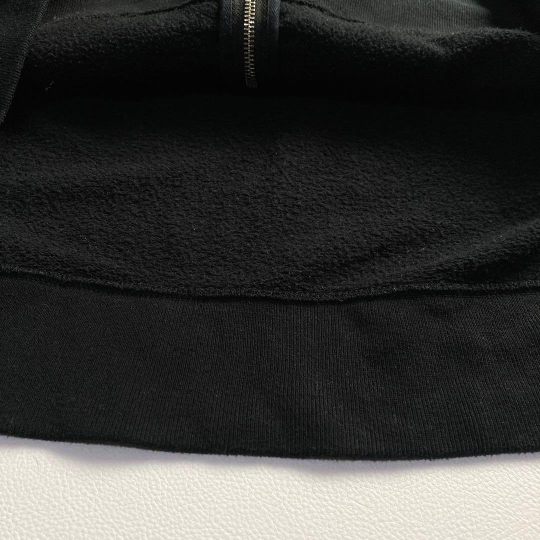 ポロラルフローレン ジップアップパーカー M ホース刺繍 裏起毛 ブラック￼ 黒