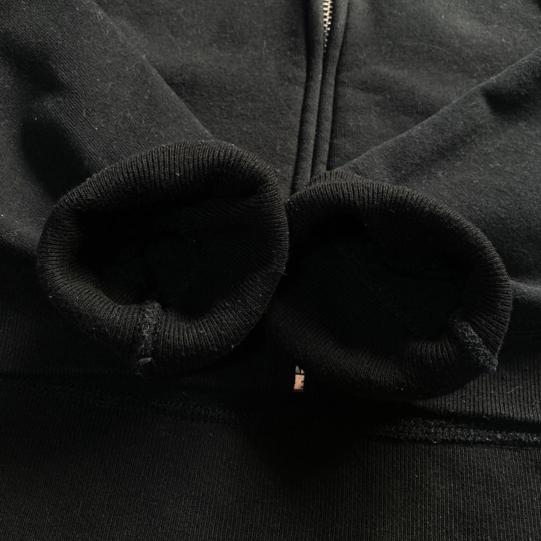 ポロラルフローレン ジップアップパーカー M ホース刺繍 裏起毛 ブラック￼ 黒