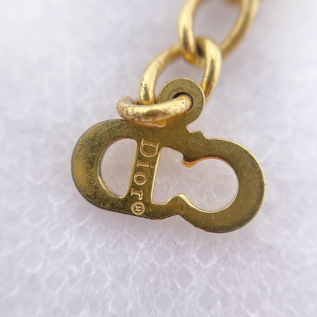 3227◯ DIORゴールド アルファベットチャーム ネックレス