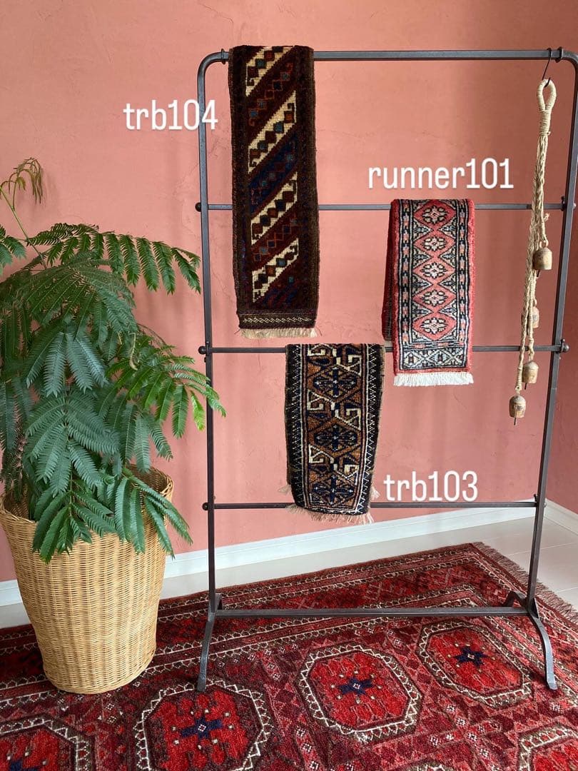 ヴィンテージラグ バルーチ ミニランナーラグ