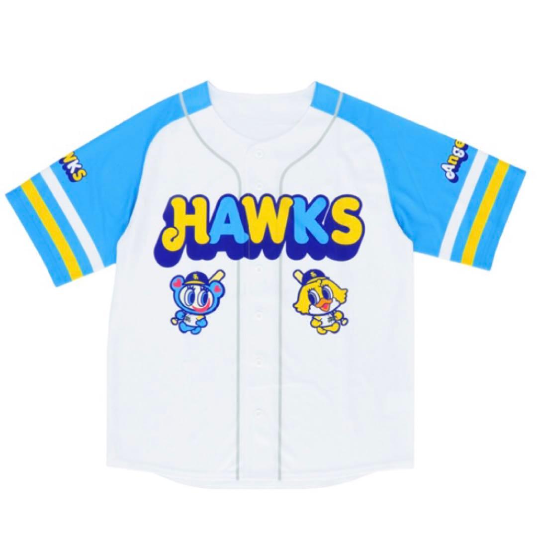 福岡ソフトバンクホークス　エンジェルブルー　ベースボールシャツ