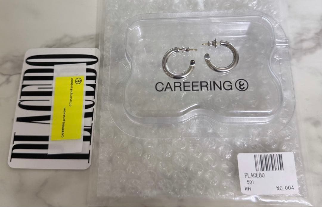 キャリアリング プラシーボ 501 美品 シルバー925 フープ ピアス
