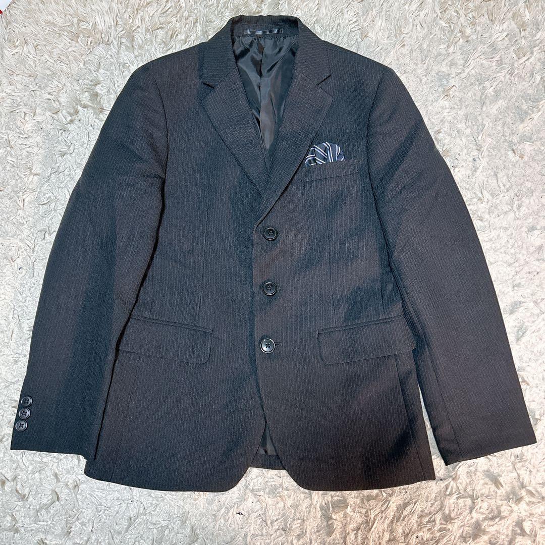 未使用級【OLIVER HOUSE】男子150 卒業式　フォーマル　スーツ　黒