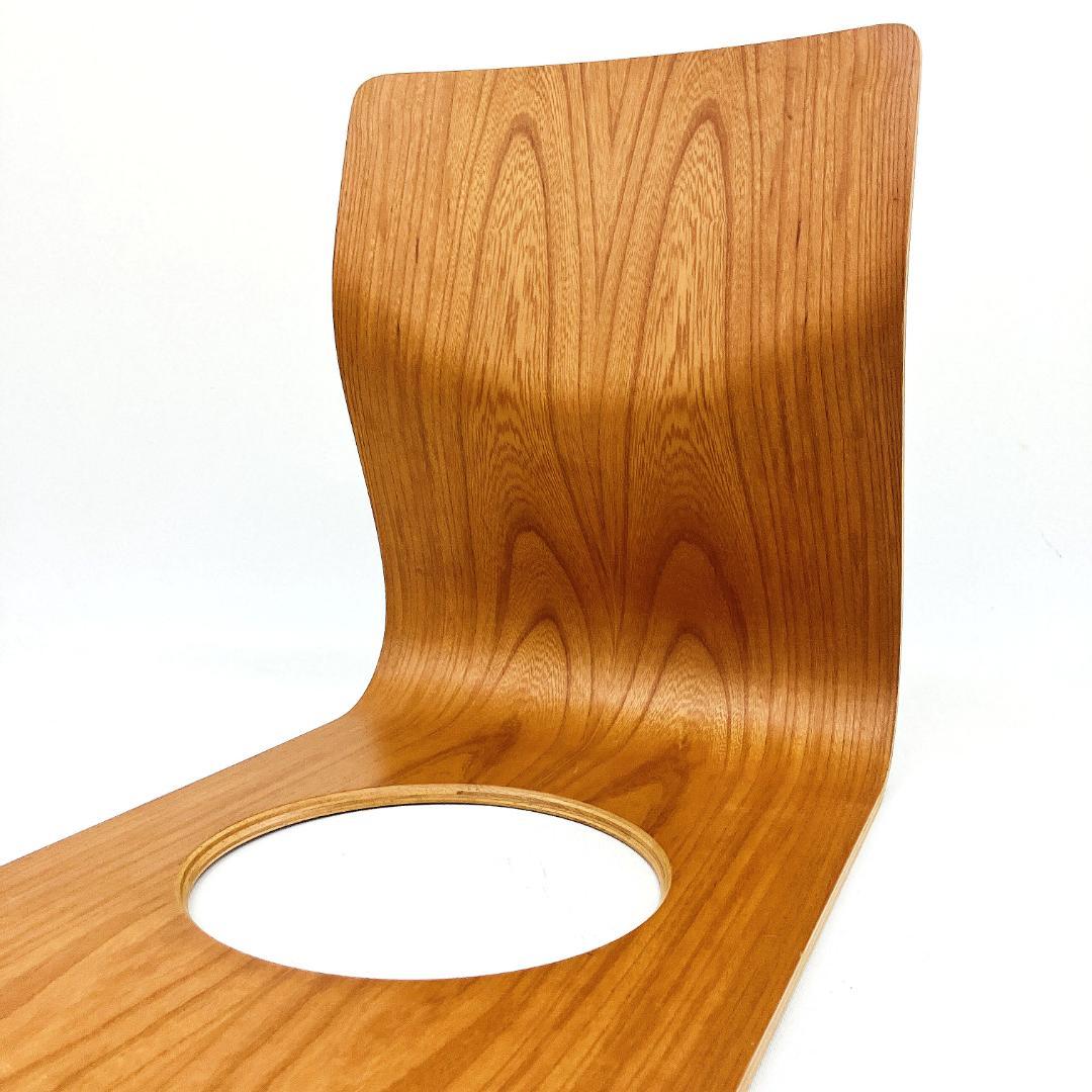 Tendo 天童木工 座椅子 2脚セット 藤森健次 曲げ木 ケヤキ板目 曲木②