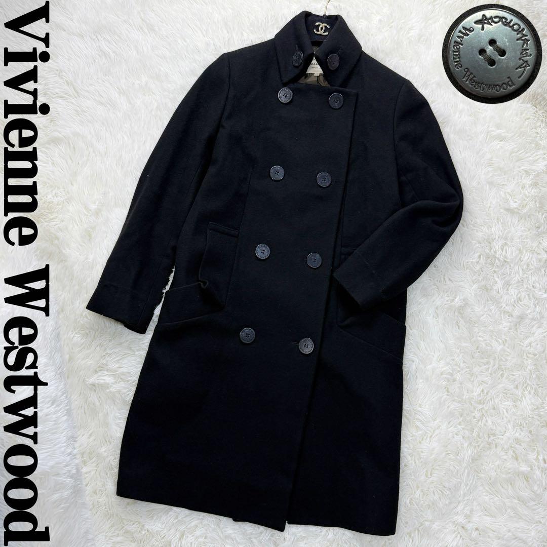 希少♡ヴィヴィアンウエストウッド ブランドロゴ ボタン デザイン ウール コート