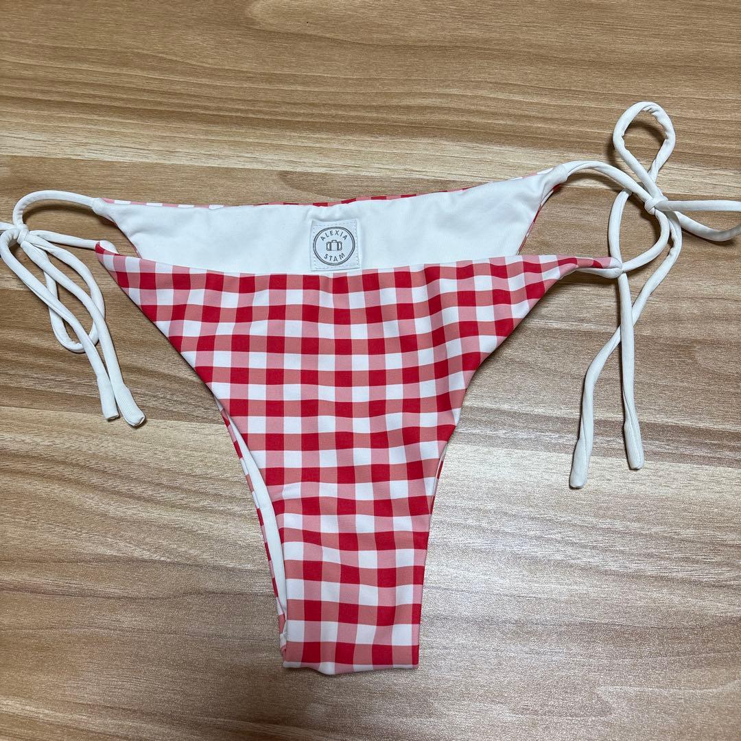 ALEXIA STAM 赤 ギンガムチェック 水着 Girls talk