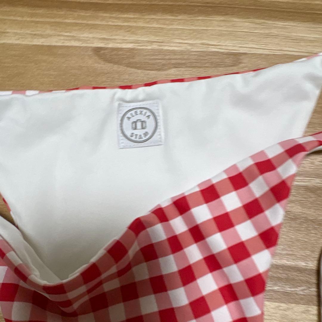 ALEXIA STAM 赤 ギンガムチェック 水着 Girls talk