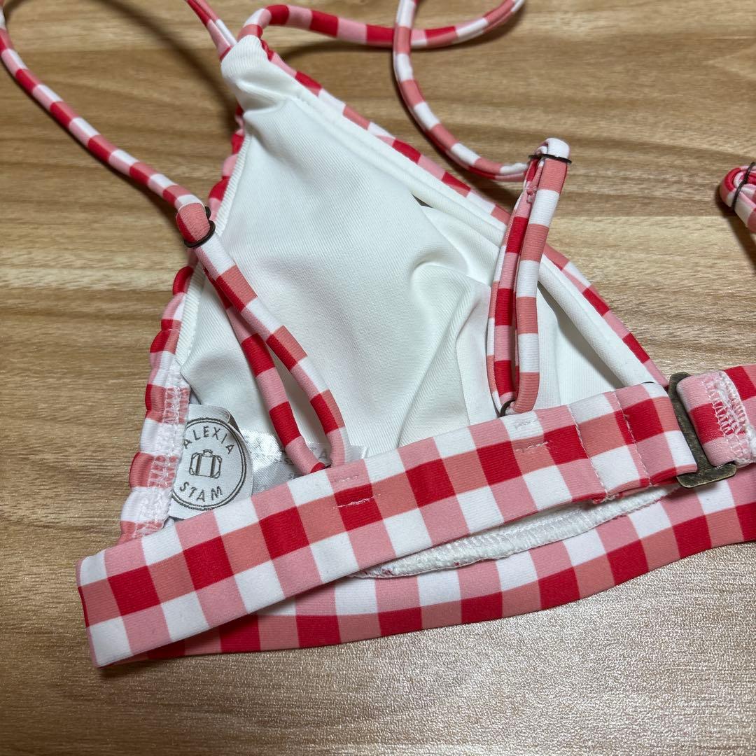 ALEXIA STAM 赤 ギンガムチェック 水着 Girls talk