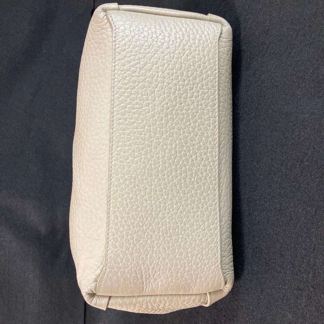 美品　フルラ　カプリッチョS 2wayバッグ　シボ革　グレージュ　イタリア製