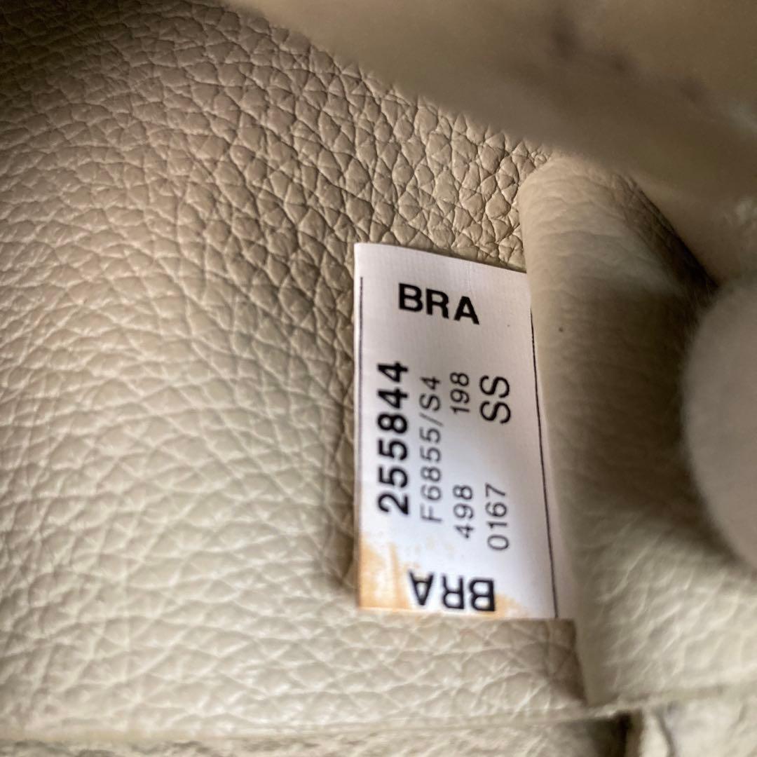 美品　フルラ　カプリッチョS 2wayバッグ　シボ革　グレージュ　イタリア製