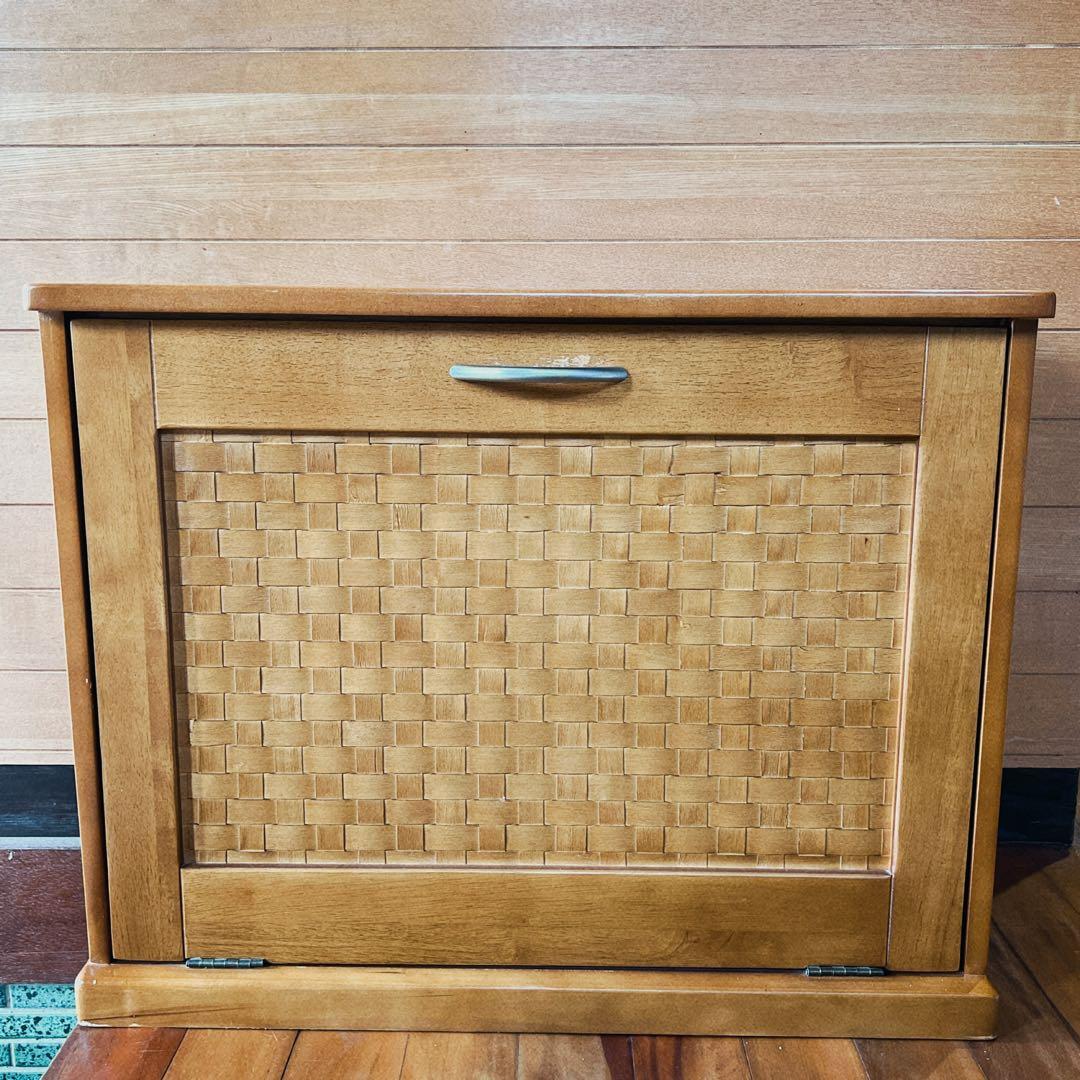 テンテテレトロ 昭和 ダストボックス 3連 木製 アンティーク