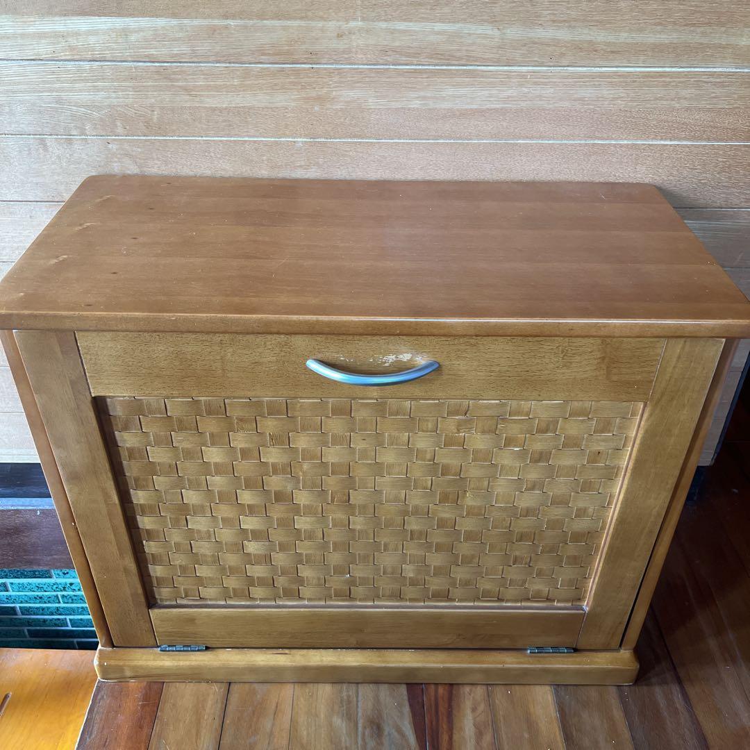 テンテテレトロ 昭和 ダストボックス 3連 木製 アンティーク