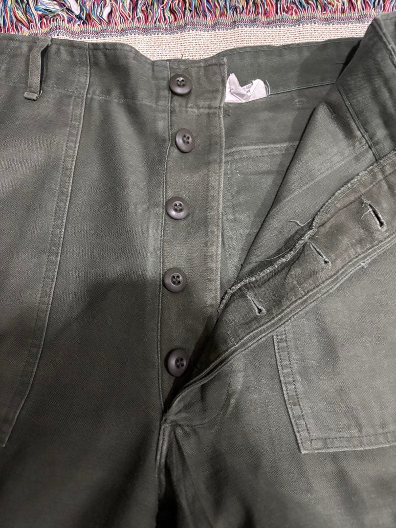 【1972年製】米軍実物 OG-107 ユーティリティパンツ ベイカーパンツ
