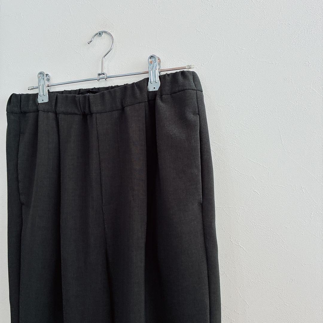 未使用 TRAVAIL MANUEL ダブルクロス 1タックストレートパンツ M