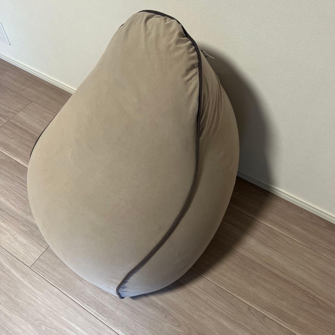 ヨギボー　ベージュ ビーズクッション 黒カバー付き