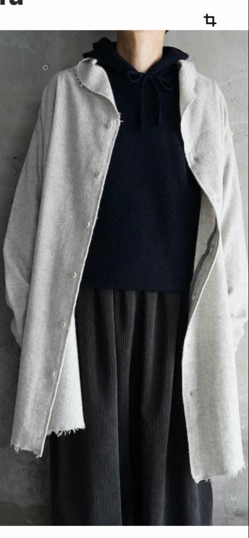 kaval soft wool cashmere フロントボタンショールコート