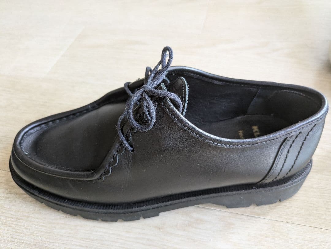 KLEMAN ブラックレザー モカシンシューズ