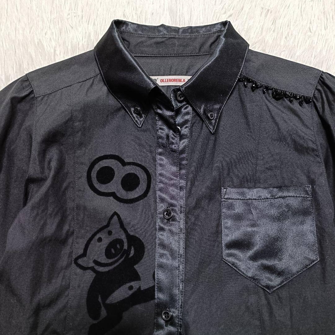 美品♪OLLEBOREBLA アルベロベロ 変形チュニックブラウス 異素材結合