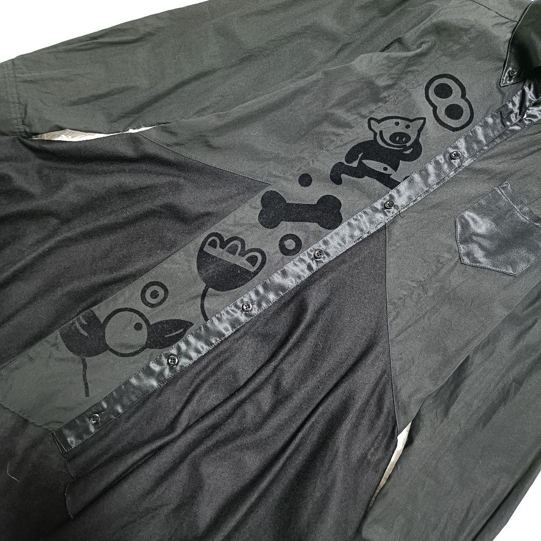 美品♪OLLEBOREBLA アルベロベロ 変形チュニックブラウス 異素材結合