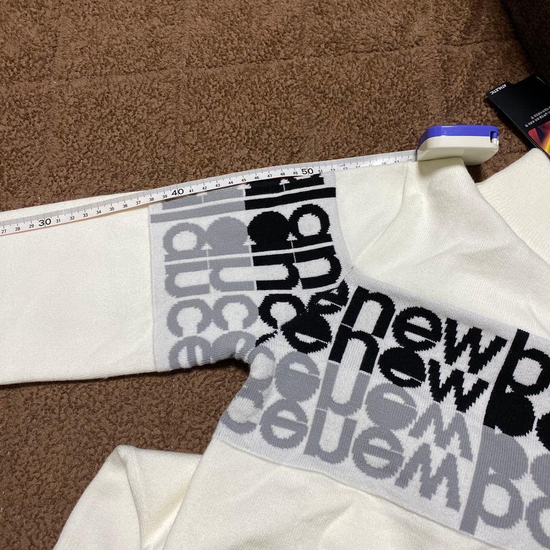 new balance ゴルフホワイト タートルネックセーター