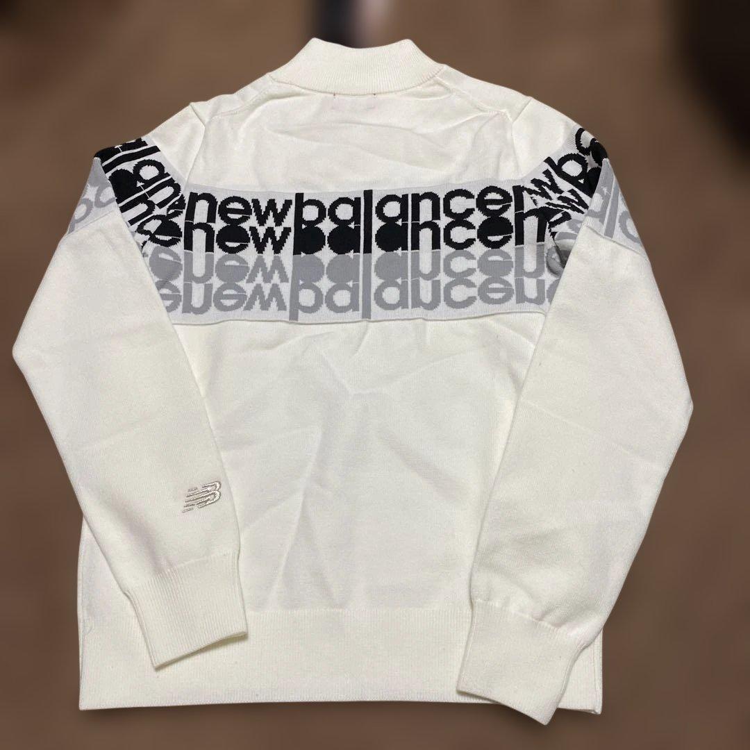 new balance ゴルフホワイト タートルネックセーター